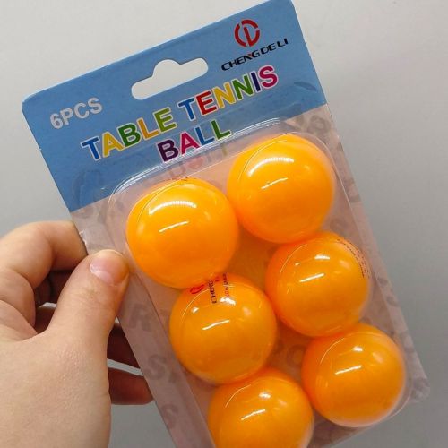 Мʼячики для тенісу, матеріал ABS, 2 кольори, 6 шт в упак. слюда (мікс)