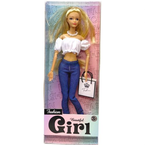 Лялька "Beautiful Girl" у стильному образі, 29см (БІЛА)