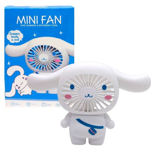 Вентилятор "MINI FAN", вбудований акумулятор, USB Type-C, в коробці (CINNAMONROLL)