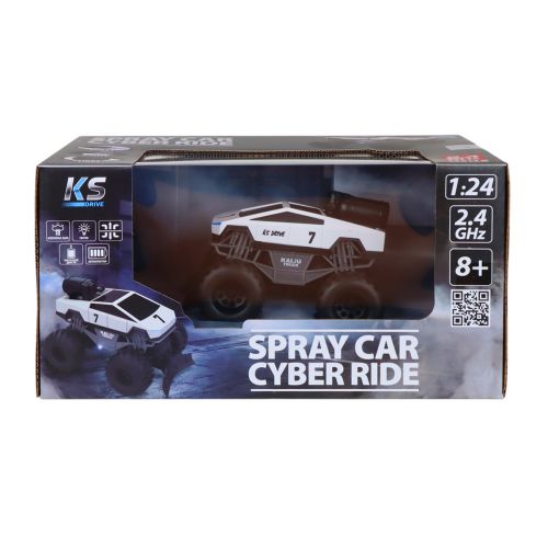 Автомобіль SPRAY CAR на радіокеруванні – CYBER RIDE (білий, 1:24, 2.4 ГГц, акум. 3,7 V, вихлопна пара)